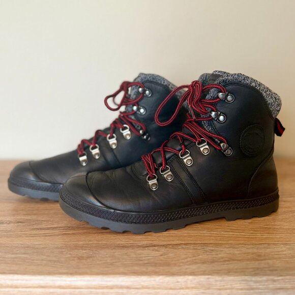 PALLADIUM PALLABROUSE HIKR LP BOOT Black Nubuck Leather Women's Size US 9/ EU 41 - Picture 3 of 10